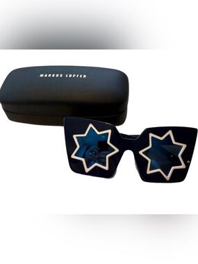 Markus Lupfer Star-Accent Sunglasses in Navy and White Limited Ed